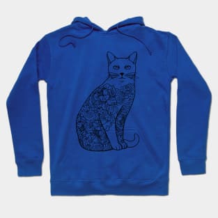 Cat In Lotus Tattoo Hoodie